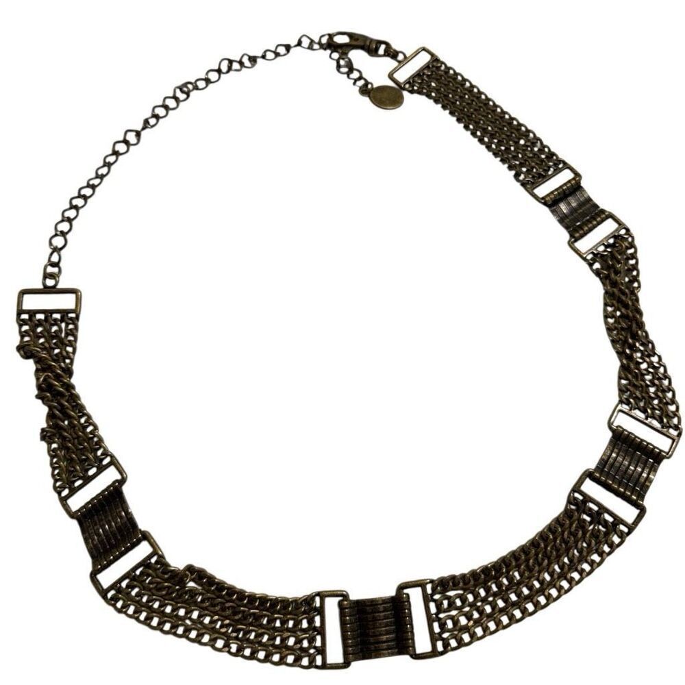 Vintage Brass Chain Belt w/ Adjustable Clasp Closure